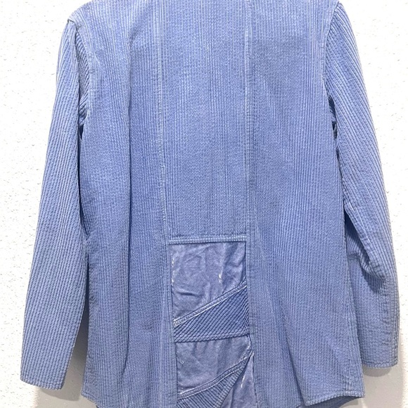 J. Jill corduroy 100% cotton Textured Light Blue Shirt S - Picture 8 of 8